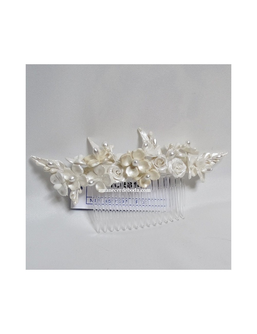 Tocado novia porcelana fría