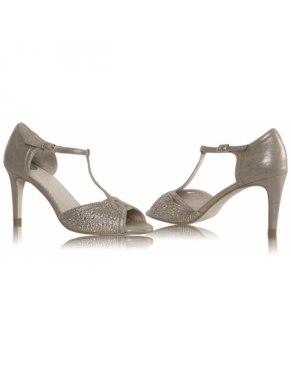 Sandalias Novia Doradas Laine