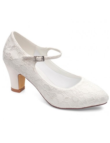 Zapatos Novia Tacon grueso bajo