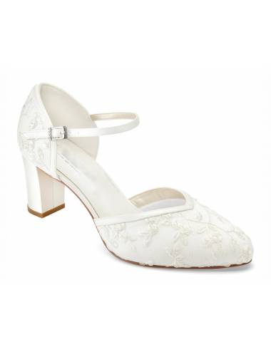 Zapatos novia elegantes tacones anchos
