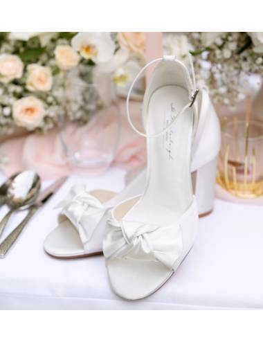 Sandalias Novia tacon ancho