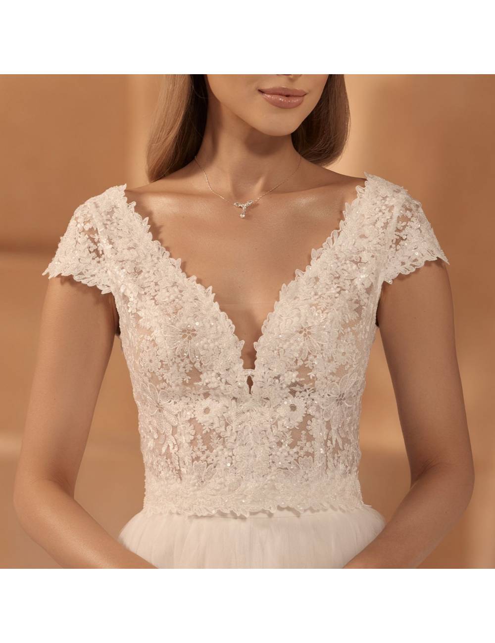 Top Separate de Novia manga corta