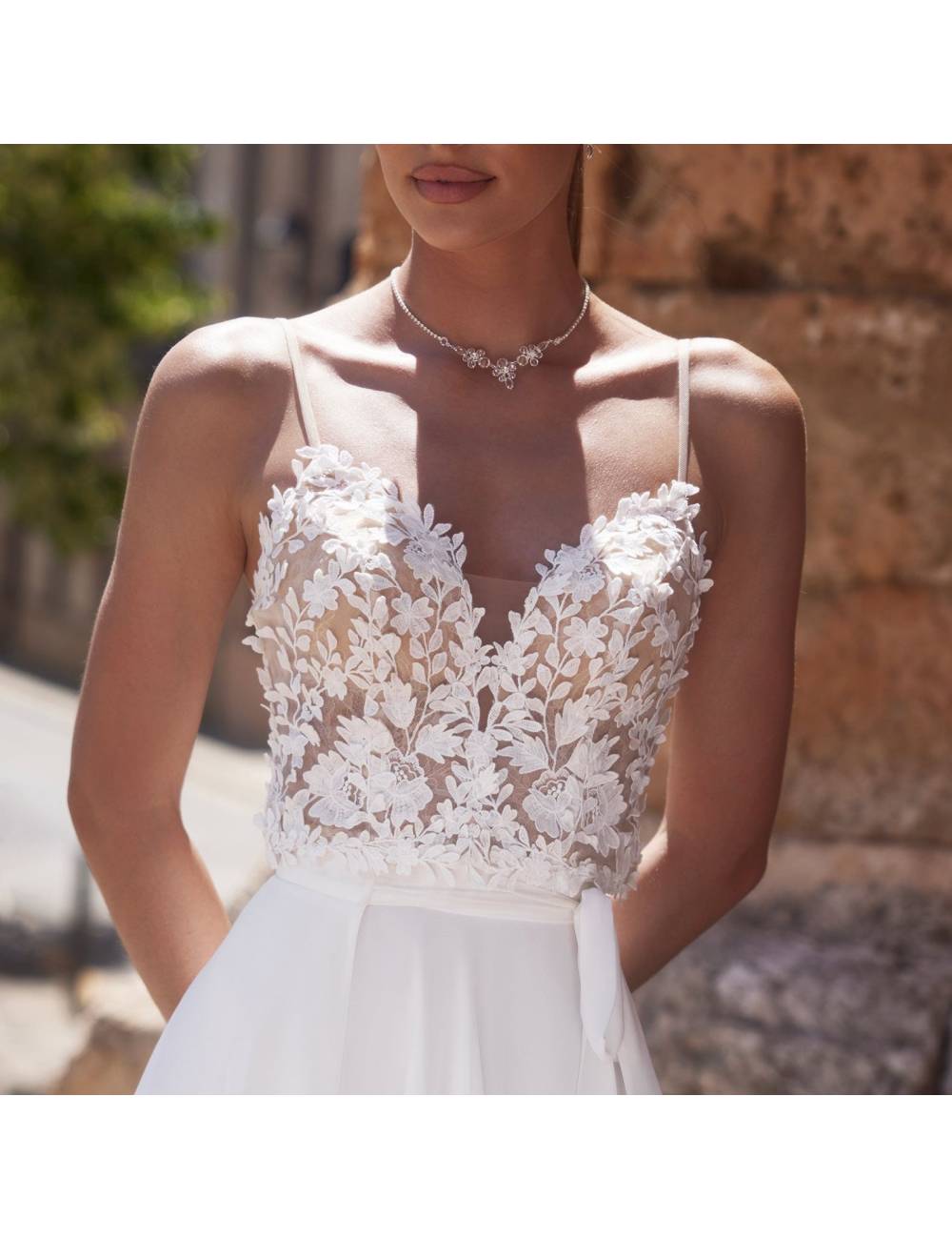 Top Novia tirantes escote V