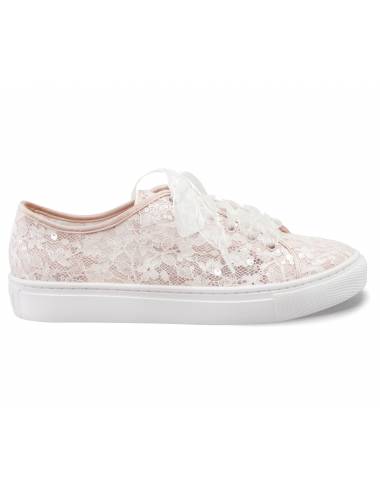 Zapatillas deportivas encaje novias