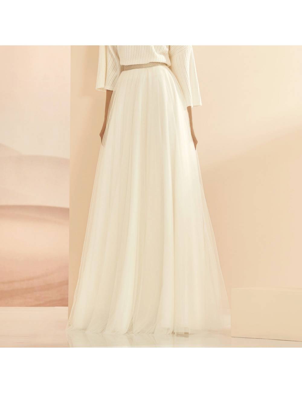 Falda Larga de Tul Novias