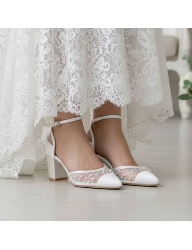 chaussure de mariée confortable. chaussure mariage talon large