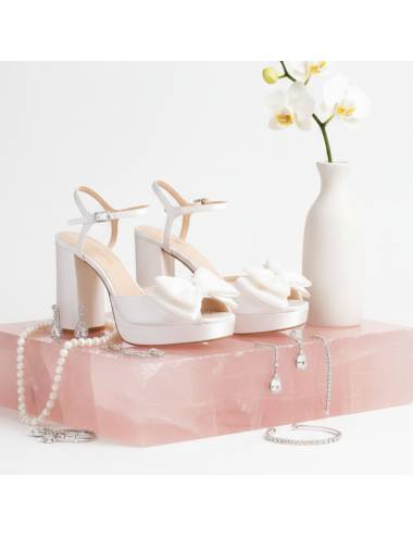 sandale da sposa con plateau