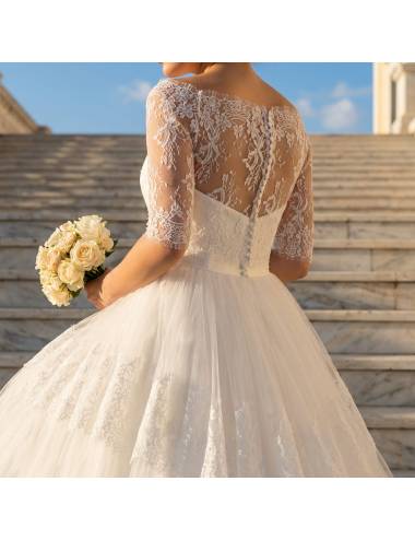 sheer lace bridal top
