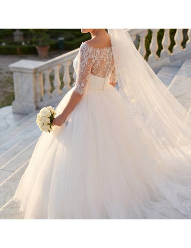 Top de encaje para novia