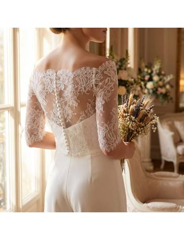 haut dentelle mariage