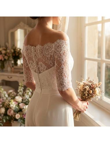 Bolero de encaje para vestido de novia