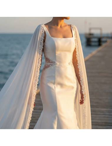 Mantella da Sposa chiffon 2 pieces Ali