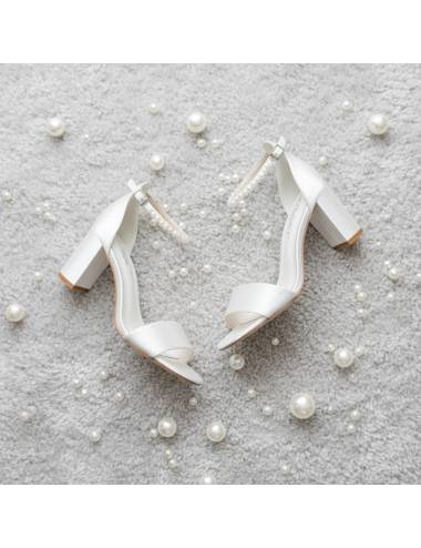 scarpe da sposa comode tacco largo