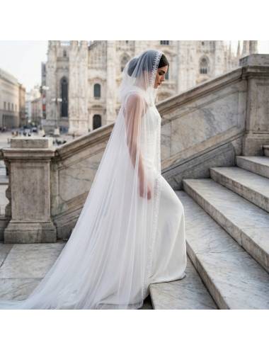 capa novia hecha por encargo tul ligero