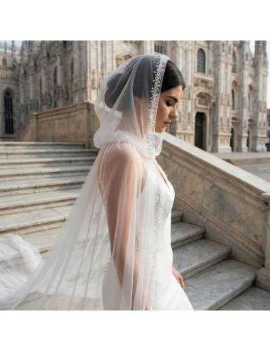 capa de tul para novia alternativa al velo