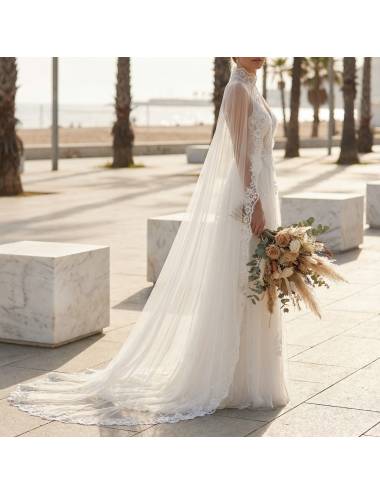 capa novia alternativa al velo tradicional